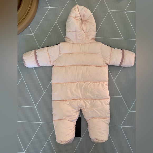 DKNY Baby Pink Hooded Snowsuit 3-6 months - Picture 3 of 4